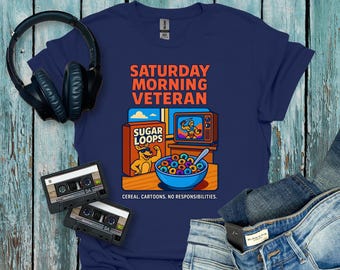 Saturday Morning Cartoons T-Shirt: 80s Cereal TV, Retro Graphic Tee