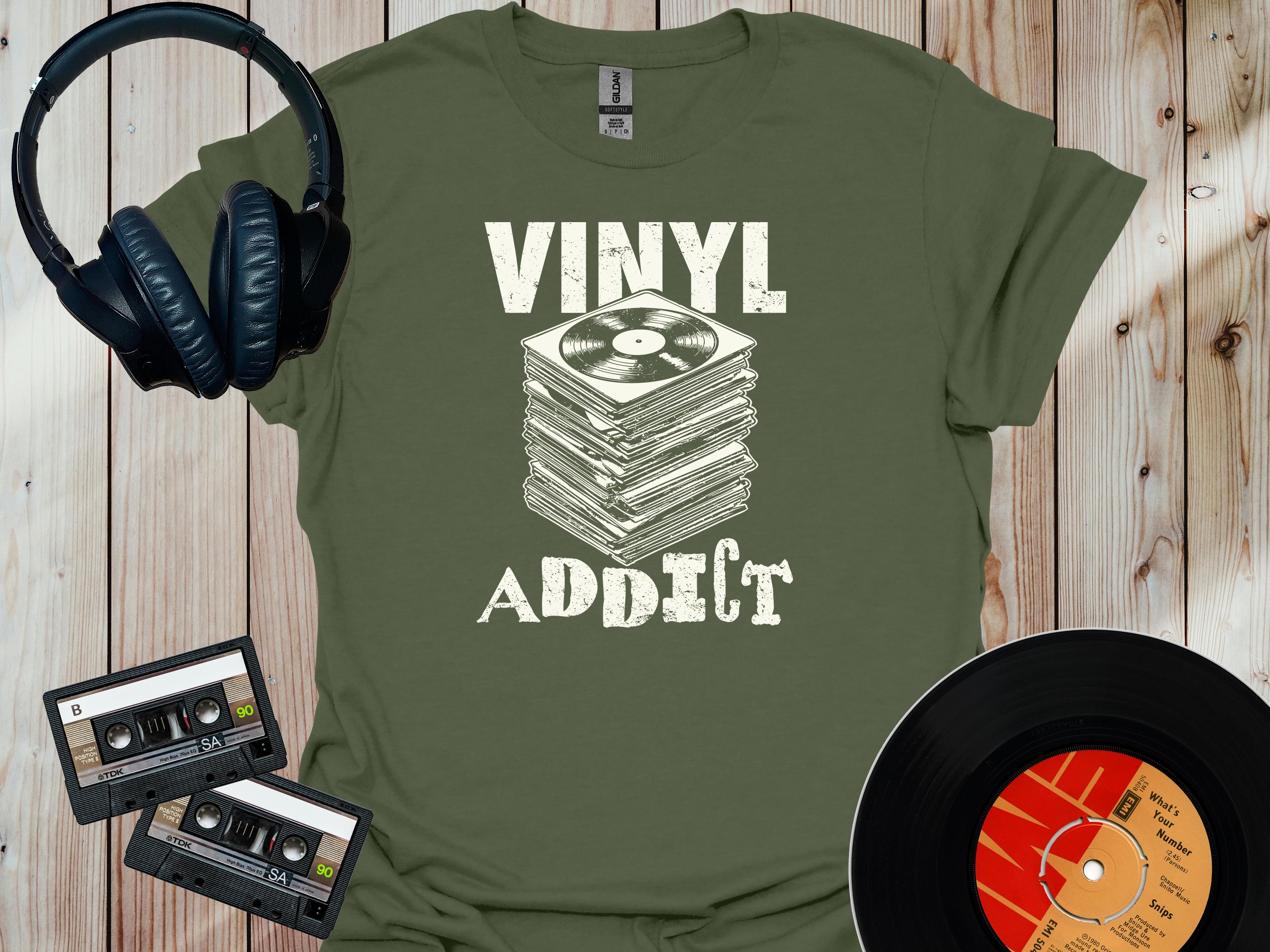 Camiseta De Vinilo Para Adictos A La Música Unisex Para Hombre, Diseño Vintage De Discos De Vinilo, Tocadiscos De DJ, Regalo Para Coleccionistas De Música - España