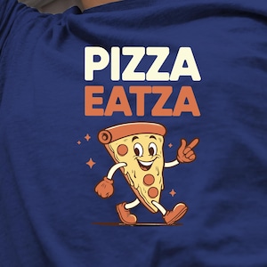 Camiseta Pizza Eatza, divertida camiseta retro con rebanadas de pizza, camiseta vintage con dibujos de comida, regalo para amantes de la pizza.