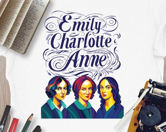 Camiseta Pop Art de las Hermanas Brontë: Camiseta de Leyendas Literarias