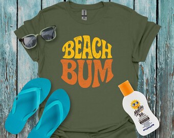 Koszulka Beach Bum: styl retro lat 70., letnia koszulka unisex