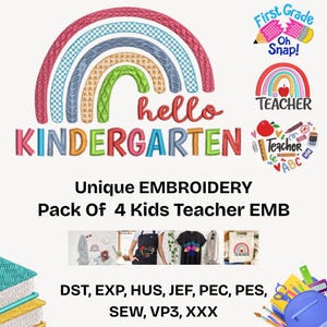 Teacher Heart Embroidery Design: Back to School Gift (Instant Download)