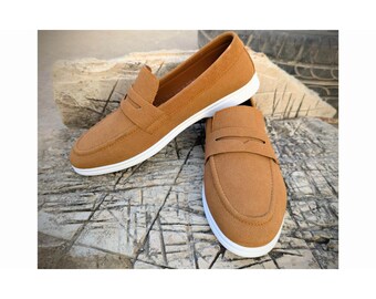 Handgefertigte Wildleder Loafers | Herren Slip-On Mokassins