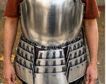 Handcrafted Steel Lamellar Armour Set – Medieval Knight Cosplay, LARP, Reenactment Costume