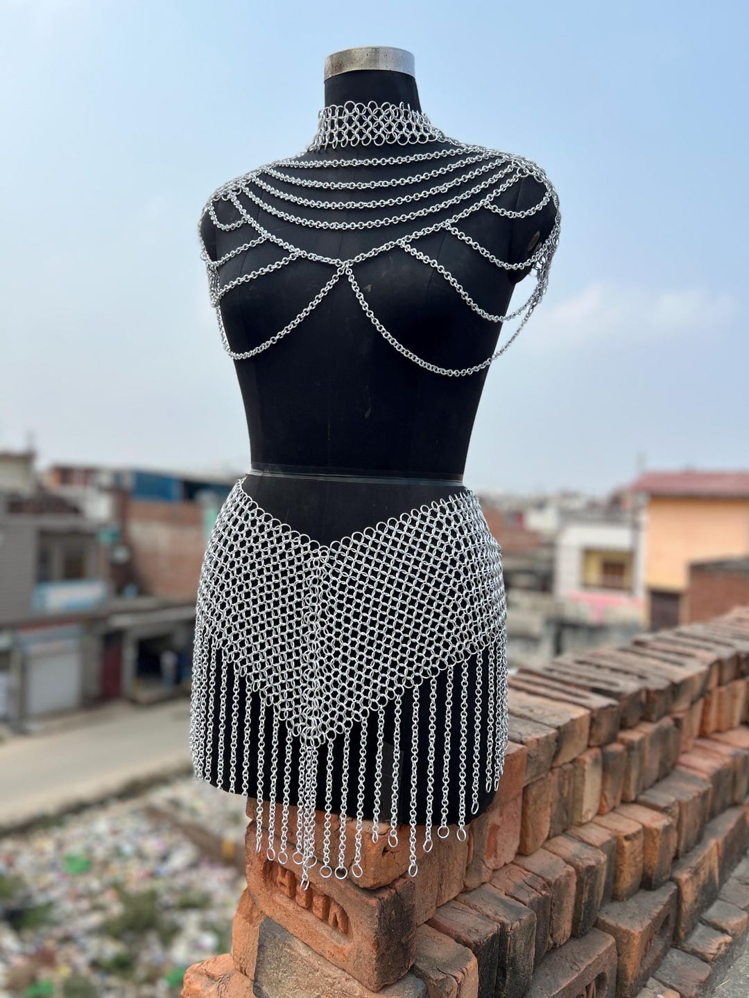 Women's and Girls Chain Mail Fantasy Aluminum Butted Chainmail Collar ...