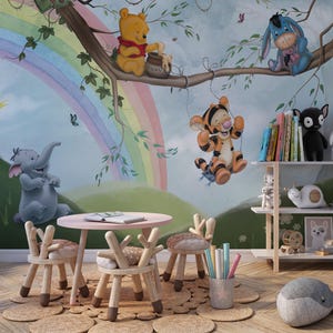 Winnie the Pooh Kinderzimmer Tapetendesign - süßes Wandbild für das Kinderzimmer