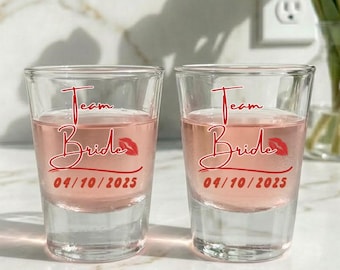 Custom Team Bride Shot Glass | Personalized Bridesmaid Favor | Customizable Bridal Party Gift