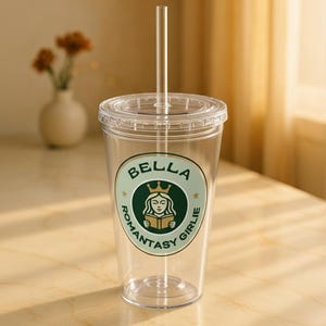 Personalized Romantasy Tumbler: Custom Name, Book Lover Gift