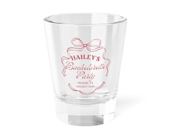 Junggesellinnenabschied Schnapsglas, 1.5oz | Personalisierter Name, Datum