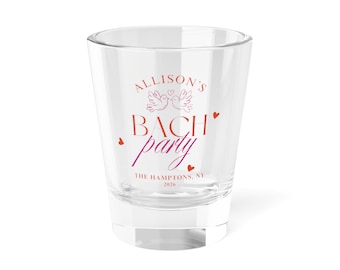 Custom Bach Party Shot Glass, Personalized Bachelorette Shot Glasses, Customizable Bridal Favor