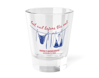 Vaso de chupito personalizado Last Sail, vasos de chupito náuticos personalizados Bach, personalizable con nombre, ciudad y año.