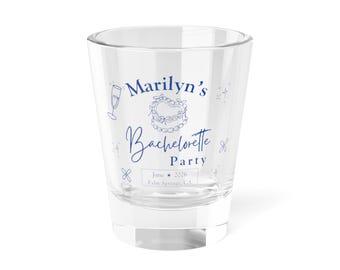 Vasos de chupito personalizados con lazo para despedida de soltera, vasos de chupito personalizados para despedida de soltera, recuerdos personalizables para la fiesta nupcial.