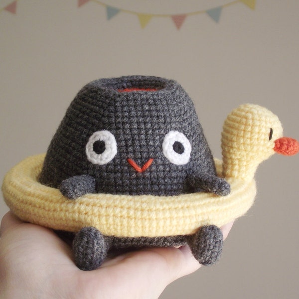 PDF modèle - Vlad le volcan amigurumi et sa bouée canard