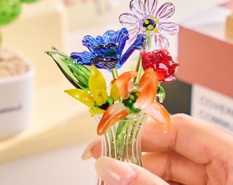 Lalique Crystal Bagatelle Vase • Birds Fauna Floral Sparrow Art