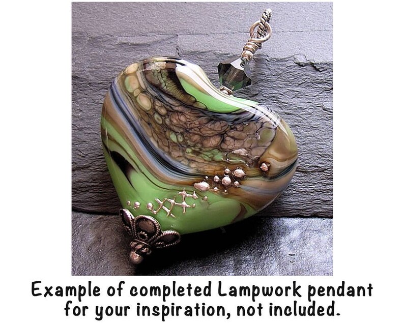 SRA Floral Lampwork Artisan Pink Rose Pendant Focal Glass Bead and Freshwater Pearls DIY OOAK Pendant Necklace Jewelry Kit
