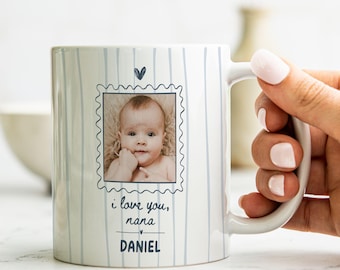 New Grandma Mug with Baby Photo, First Mothers Day Gift from Grandchild, Nana Keepsake, First Time Gigi Gift, Birthday Present for New Mimi