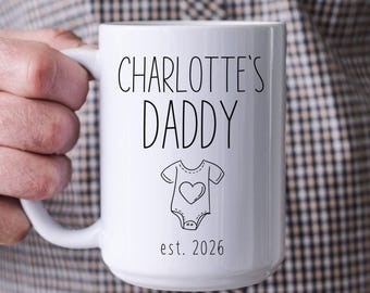 Mug papa personnalisé, cadeau pour nouveau papa, tasse à café papa, tasse papa pour la première fois, idées cadeau nouveau papa, tasses à café papa Est