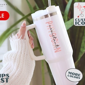 Physician Assistant Tumbler Personalized, PA 40 oz. Tumbler with Handle, 40oz Travel Cup, Custom Nurse Appreciation Gift, PA Student Gift