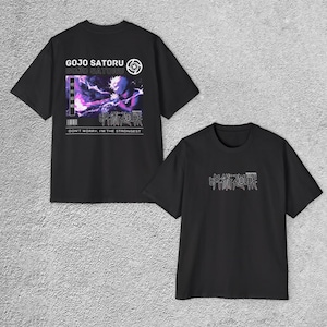 Jujutsu Kaisen Gojo Satoru Men&#39;s Tee, Oversized T-Shirt for Fans, Heavy Fit Shirt, Cosplay Costume, Unique Anime Gift, Manga Graphic