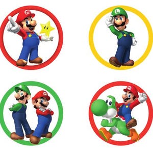 Adesivi Super Mario - Sticker Pack Nintendo Mario Bros - Decorazioni per Laptop, Diario, Casco, Agenda, Scrapbooking, Regalo Gamer