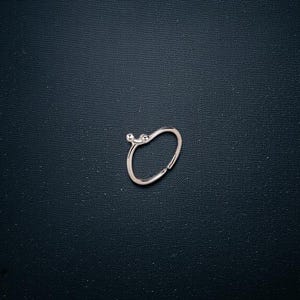 Knoopring sterlingzilver met kraal, verstelbare ring, minimalistische sieraden, cadeau voor haar