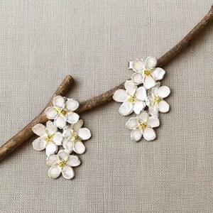 Forget-me-not flower earrings, Flower Stud Earrings, Gift for her