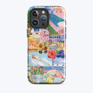 Vibrant Summer Beach Vibe Collage Phone Case