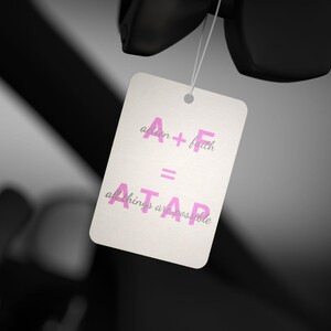 Car Air Freshener, action + faith = all things are possible