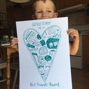 Inkjet Print Best Friend's Heart Standard Size 12 X 16 Print Anatomy of ...