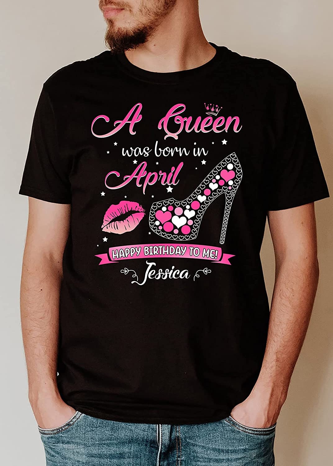Discover This Queen was Born in April Birthday Shirts, April girl T-Shirt
