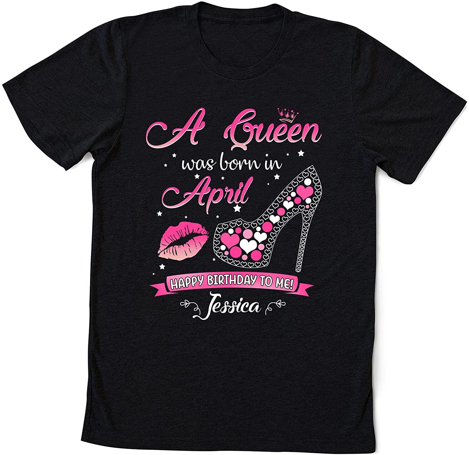 Discover This Queen was Born in April Birthday Shirts, April girl T-Shirt