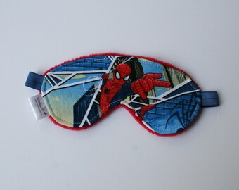 Child or Adult Sleep Mask - Spider Superhero (3 Layer Light Blocking Eye Mask)