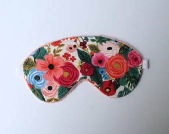 Child or Adult Sleep Mask - Garden Party (3 Layer Light Blocking Eye Mask)