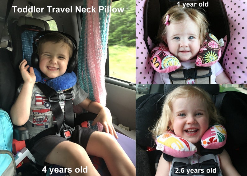 Toddler/Child/Adult Travel Neck Pillow Galaxy Reversible w/ Minky Back Choose Your Color Comfortable Ergonomic Design image 7