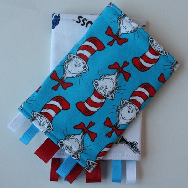 Reversible Baby Carrier Sucking/Teething Pads w/ Tags - The Cat in the Hat and Dr Seuss (Fits the Ergo, Beco, Mei Tai and other SSCs)