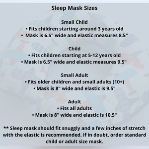 Child or Adult Sleep Mask Pokémon 3 Layer Light Blocking Eye Mask image 3