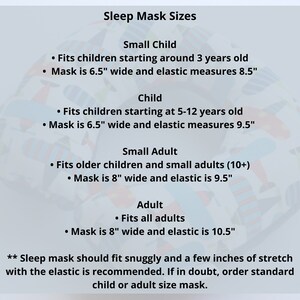 Child or Adult Sleep Mask Blue Dog 3 Layer Light Blocking Eye Mask image 3