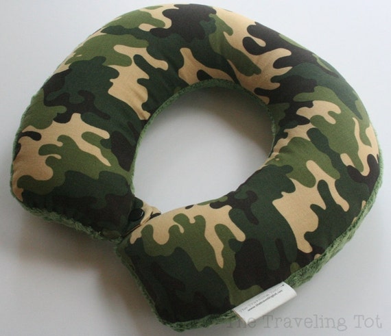 Toddler Child Travel Neck Pillow Woodland Camo Reversible Etsy