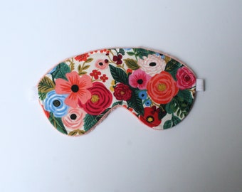 Ready to Ship! - Small Adult Sleep Mask - Garden Party (3 Layer Light Blocking Eye Mask)