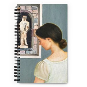 Cuaderno de espiral estético: diario de pintura al óleo con portada artística / Carta desde Montserrat