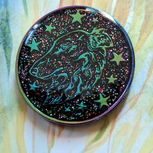 Starry Night Silken Portrait Enamel Pin