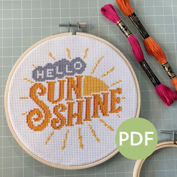 Sunshine Cross Stitch Pattern Etsy