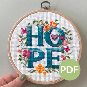 Hope - A Four Letter Floral Kit - PDF Pattern