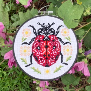 Lil&#39; Ladybird - Modern Cross Stitch - PDF Pattern
