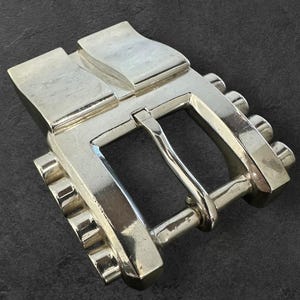 Vintage 1986 Keiselstein-Cord Sterling Silver Mechanical Belt Buckle