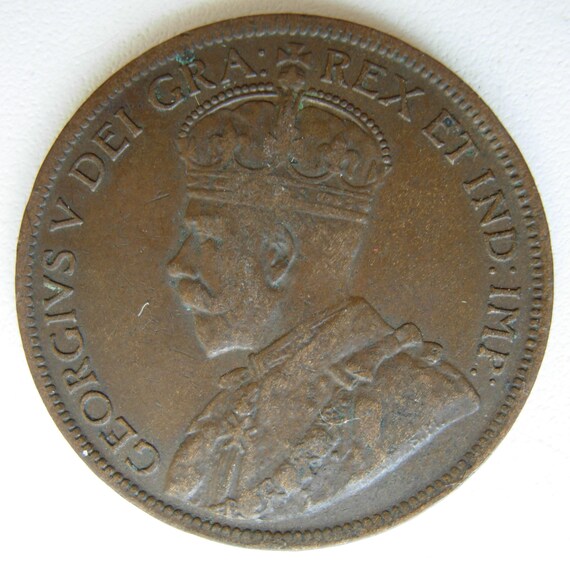 カナダ 1916年 ジョージ5世 銀貨 カナダ ラージセント硬貨 ジョージ5世 1916年 - Etsy 日本