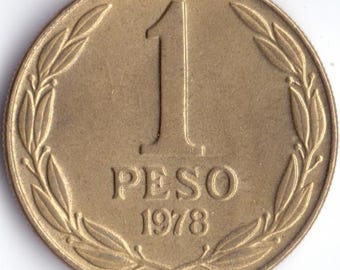 Vintage Chili 1978 munt 1 peso - Bernardo O'Higgins -