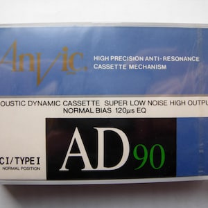 Vintage new ANVIC AD 90 Audio Cassette Tape Japan