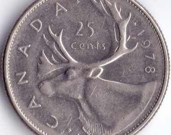 カナダ硬貨 カナダ 25セント | エリザベス2世女王 | レインディア