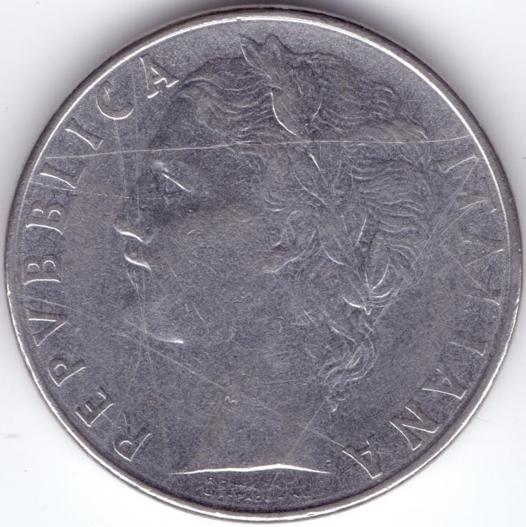 1978年イタリア100リラ硬貨（ヴィンテージコイン） - Etsy 日本